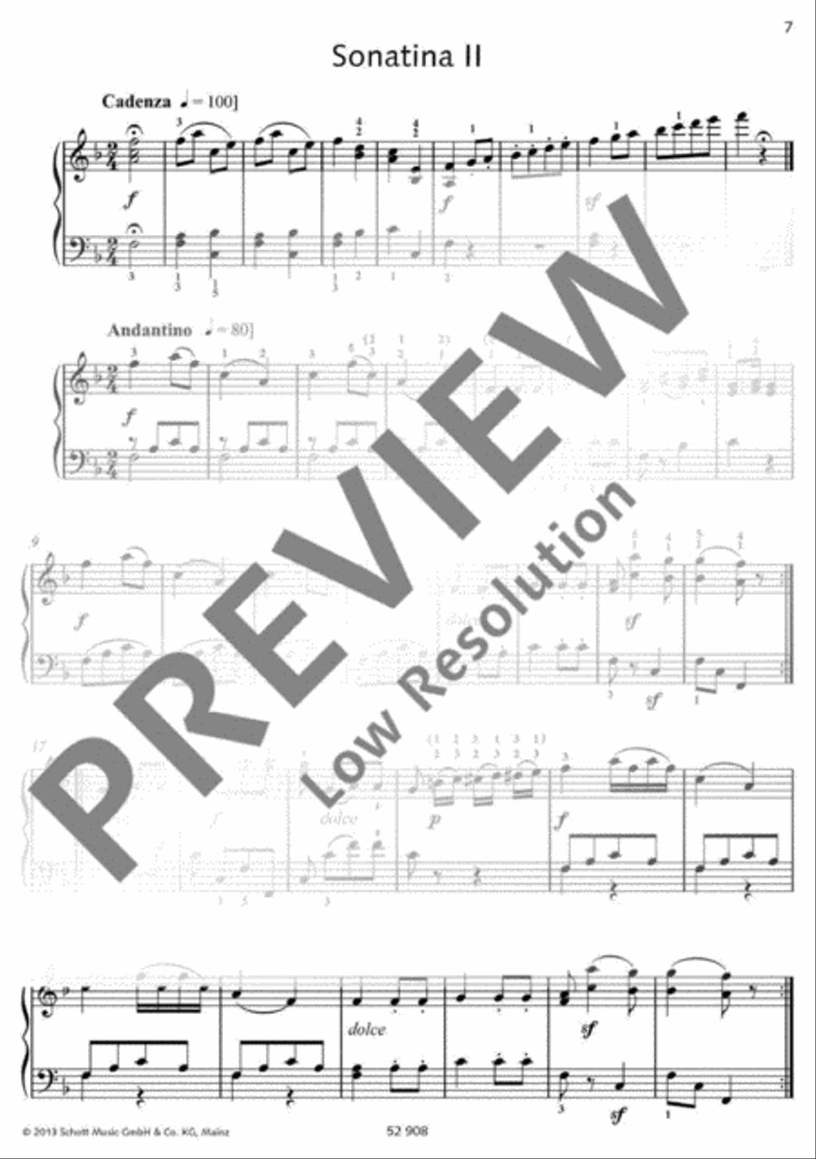 12 Easy and progressive Sonatinas Piano Solo scores gallery preview page 8