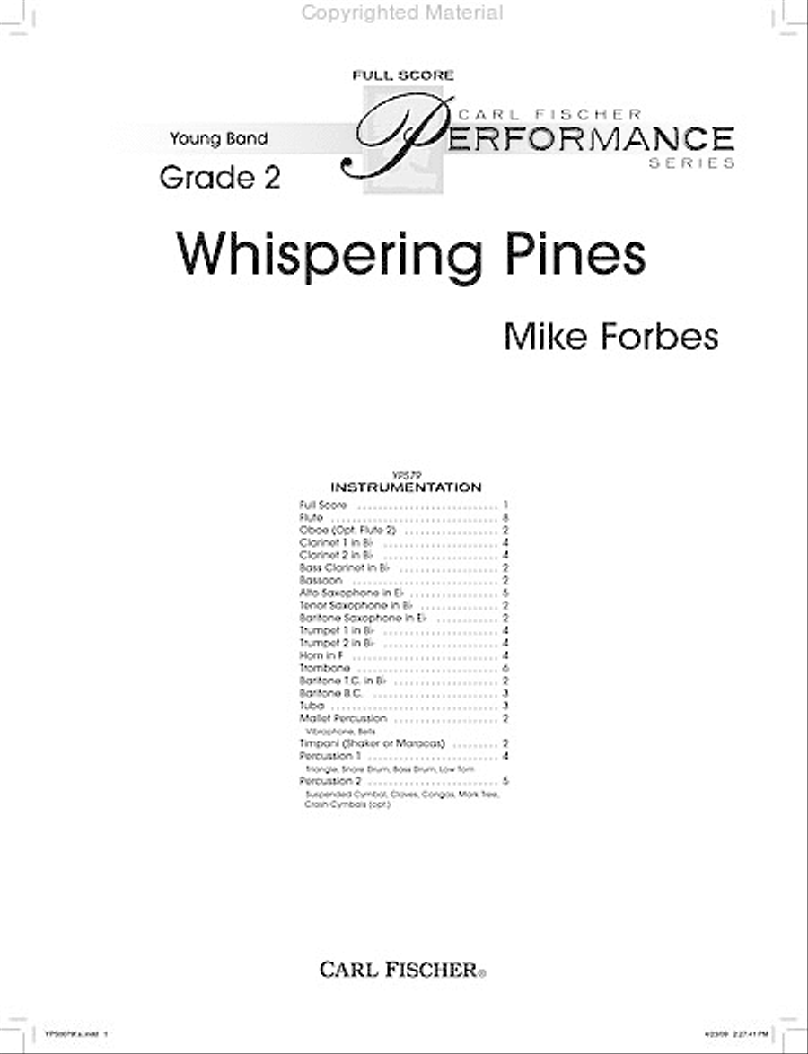 Whispering Pines Concert Band scores gallery preview page 2