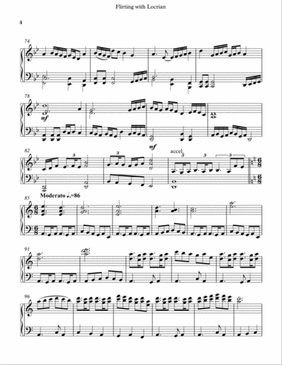 Flirting with Locrian Piano Solo scores gallery preview page 4