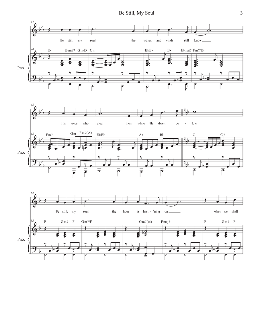 Be Still, My Soul (Vocal solo) Be Still, My Soul (Vocal solo) Piano, Vocal scores gallery preview page 3