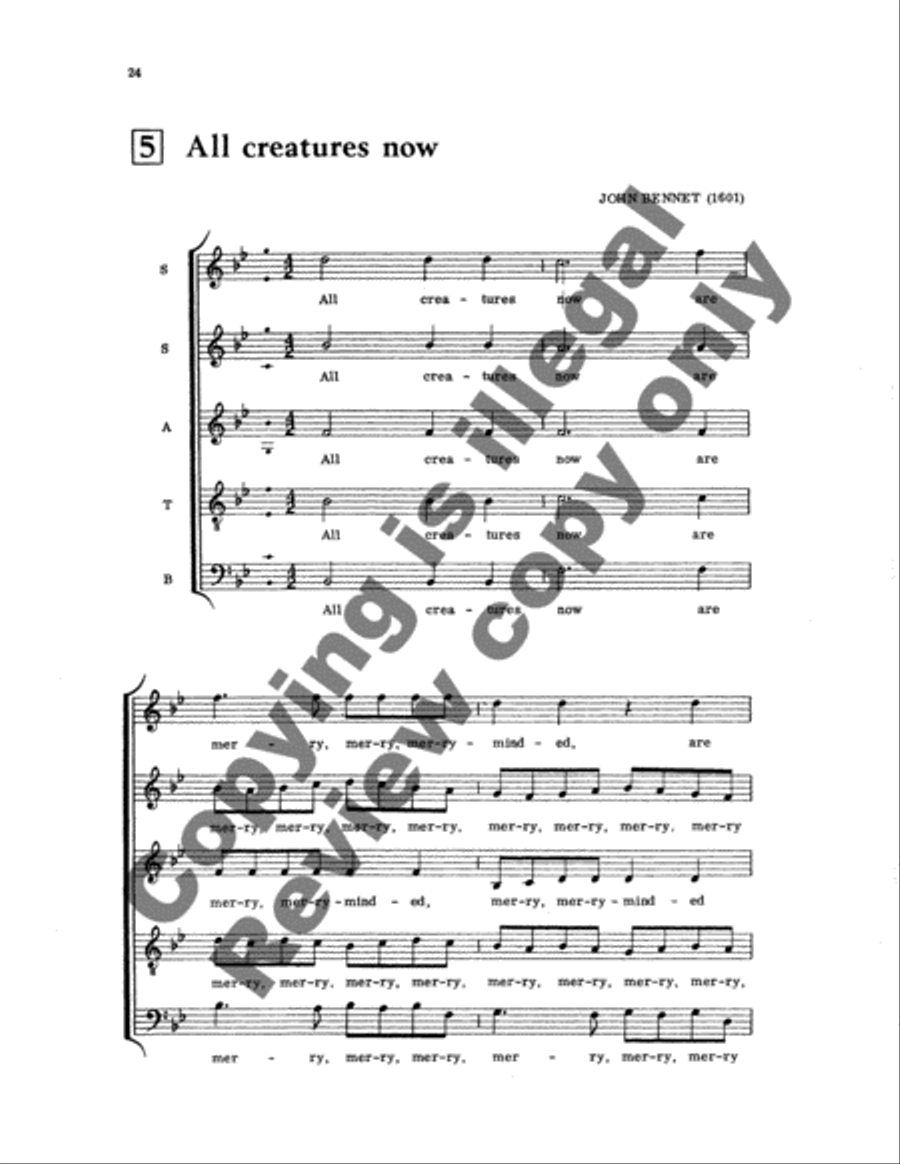 Invitation to Madrigals, Book 6 SSATB scores gallery preview page 10