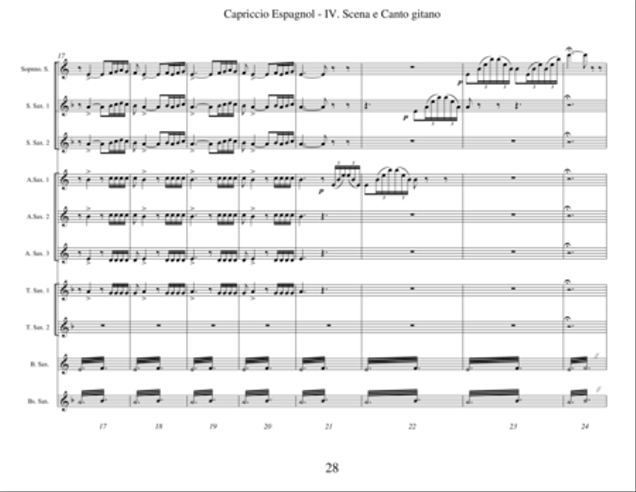 Symphony No. 4 Bass Saxophone scores gallery preview page 4