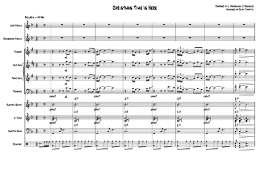 Christmas Time Is Here Jazz Ensemble scores gallery preview page 2