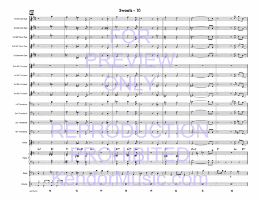 Sweets (Full Score) Sweets (Full Score) Jazz Ensemble scores gallery preview page 11