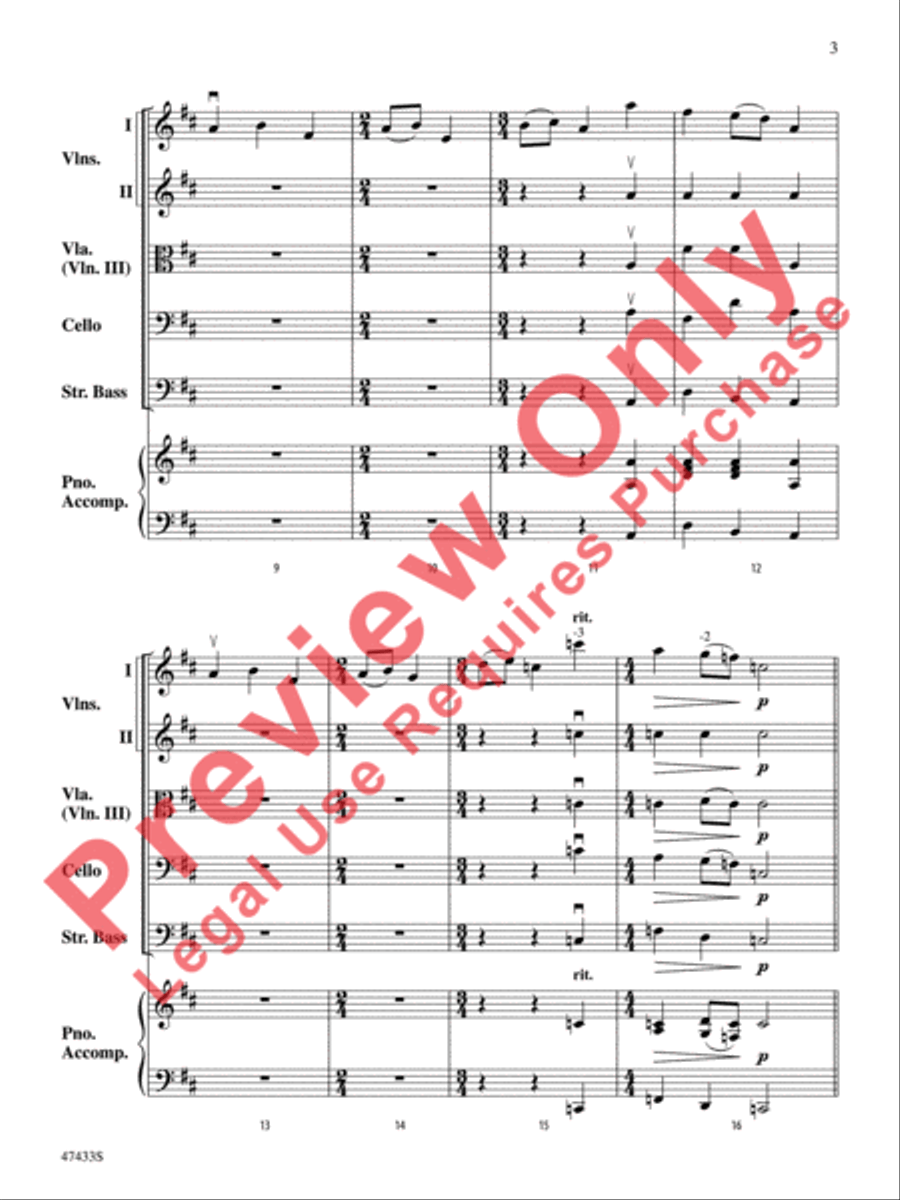 Themes from Pictures at an Exhibition String Orchestra scores gallery preview page 4