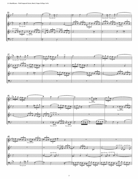 Fugue 10 from Well-Tempered Clavier, Book 2 (Double Reed Quartet) image number null