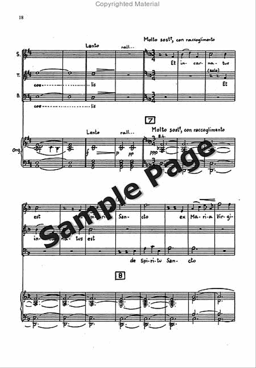 Messa Breve For Mixed Choir (3 Voices Stb) And Organ STB scores gallery preview page 17