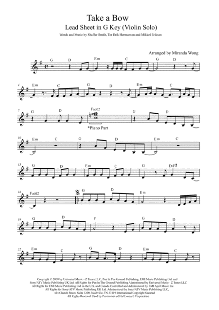 Take A Bow Small Ensemble scores gallery preview page 1