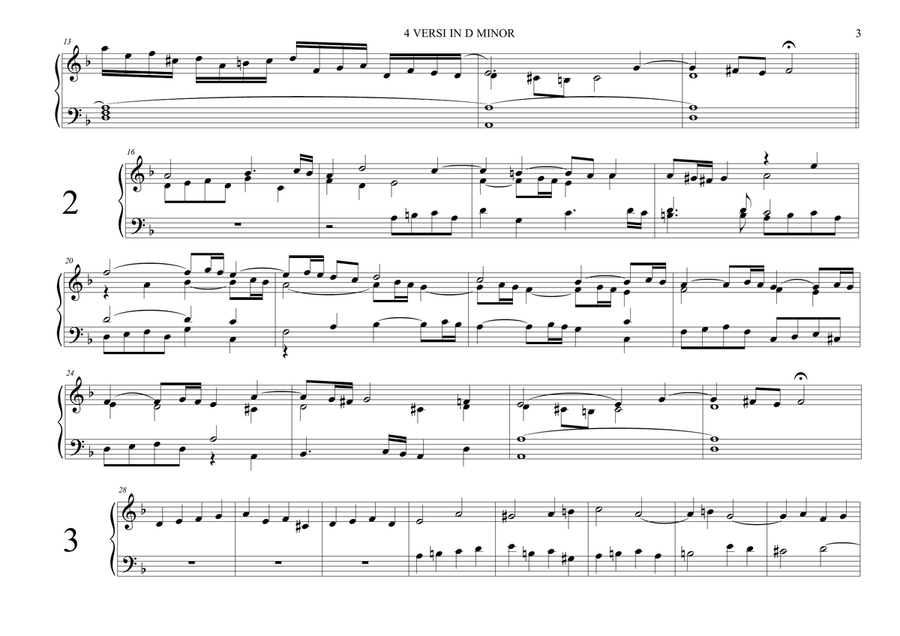 QUATTRO VERSI IN D MINOR - D. Zipoli -From Sonate d’Intavolatura per Organo e Cimbalo Organ Solo scores gallery preview page 3