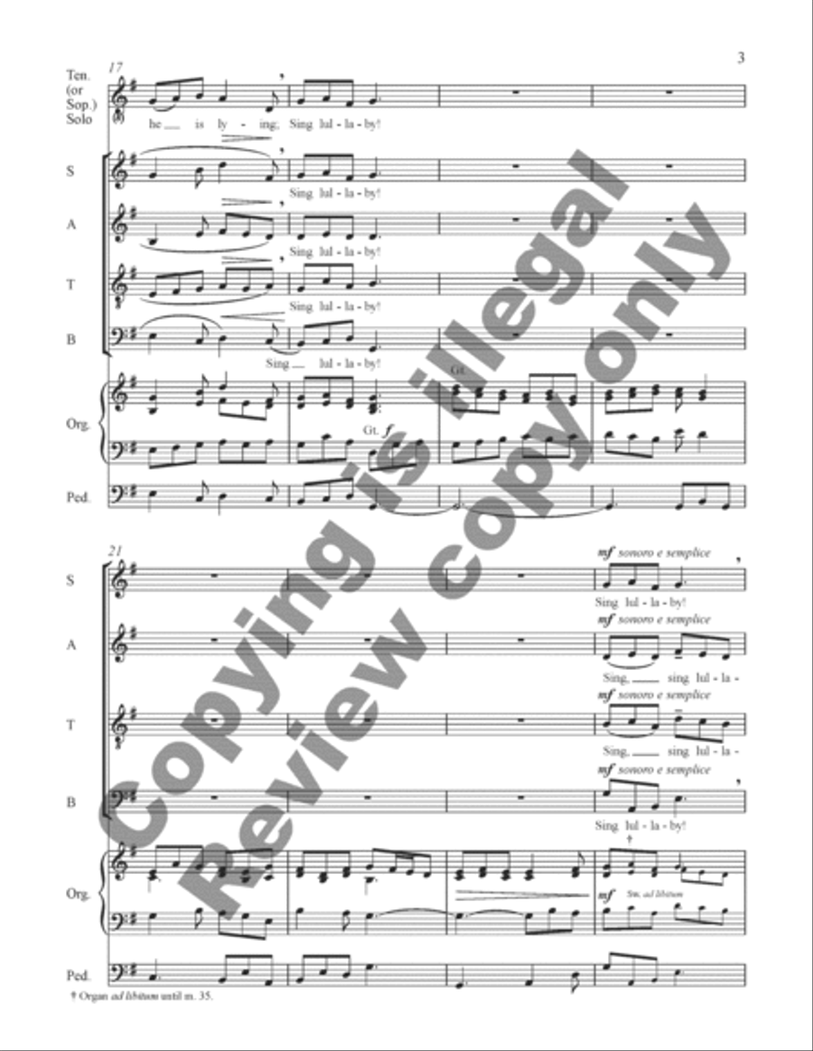 Sing Lullaby 4-Part scores gallery preview page 15