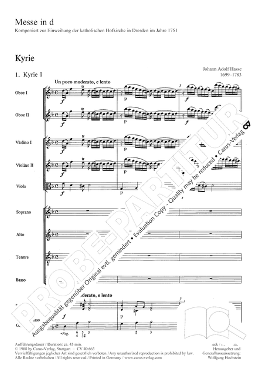 Mass in D minor (Missa in d) ATB scores gallery preview page 17