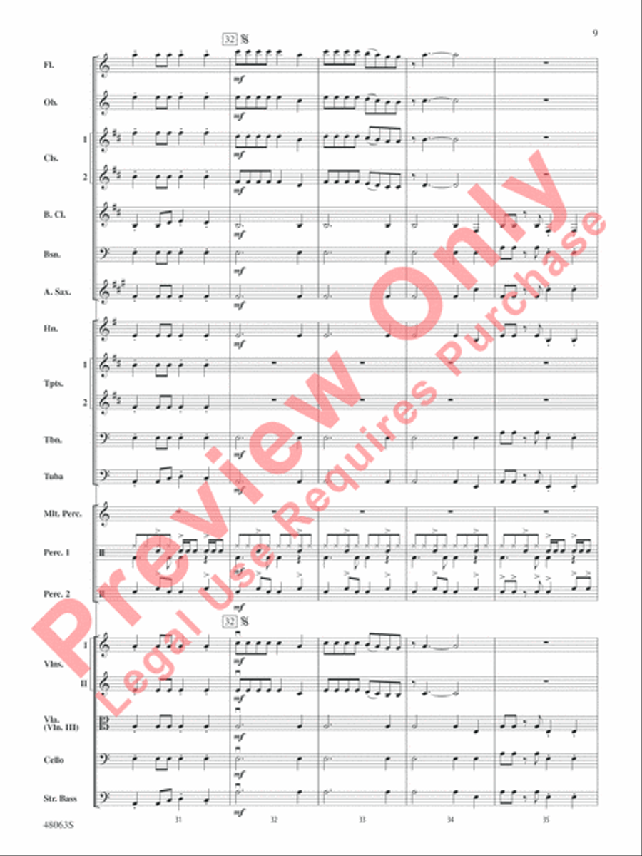 Danger Zone from Top Gun Danger Zone from Top Gun Full Orchestra scores gallery preview page 10