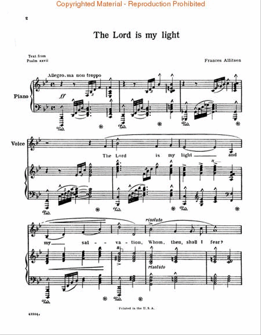 The Lord Is My Light The Lord Is My Light Voice scores gallery preview page 2