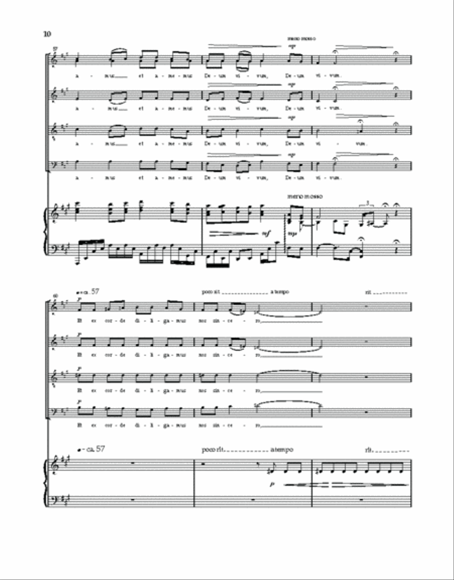 Ubi Caritas with Piano Improvisation Choir scores gallery preview page 9