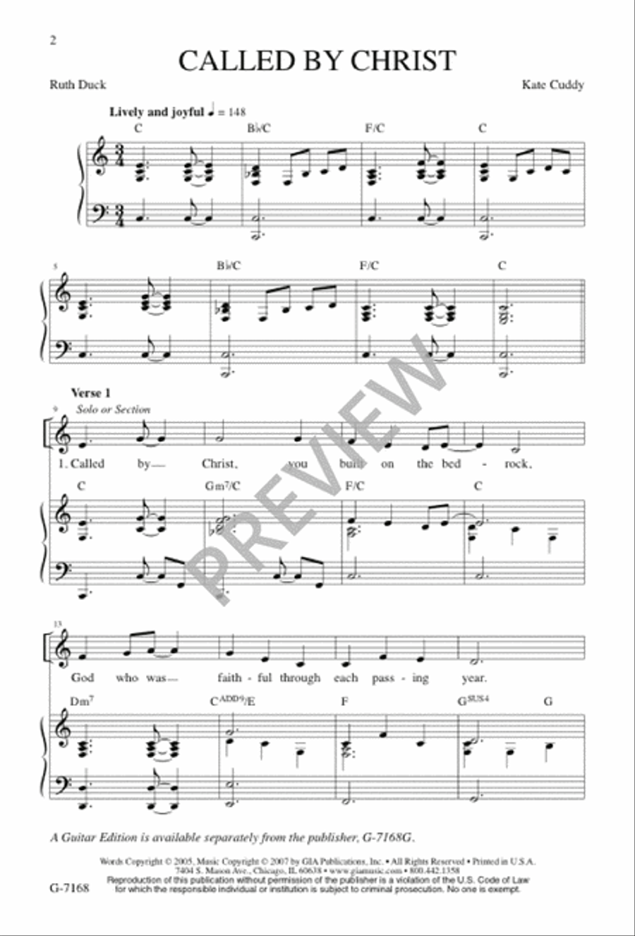 Called by Christ 4-Part scores gallery preview page 2