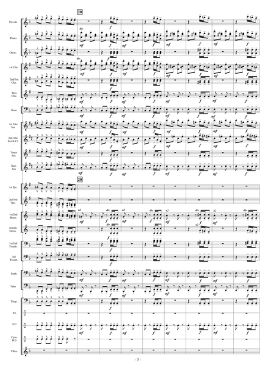 Festive Dance from Faust by Charles Francois Gounod Concert Band - Sheet Music page 4