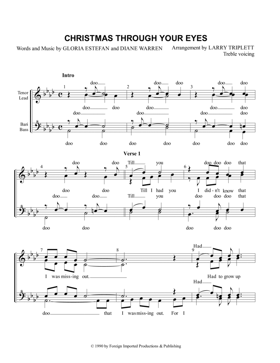 Christmas Through Your Eyes SSAA scores gallery preview page 1