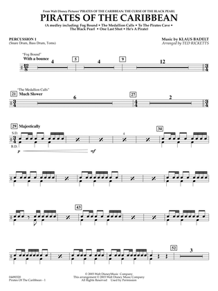 Pirates of the Caribbean (arr. Ted Ricketts) - Percussion 1