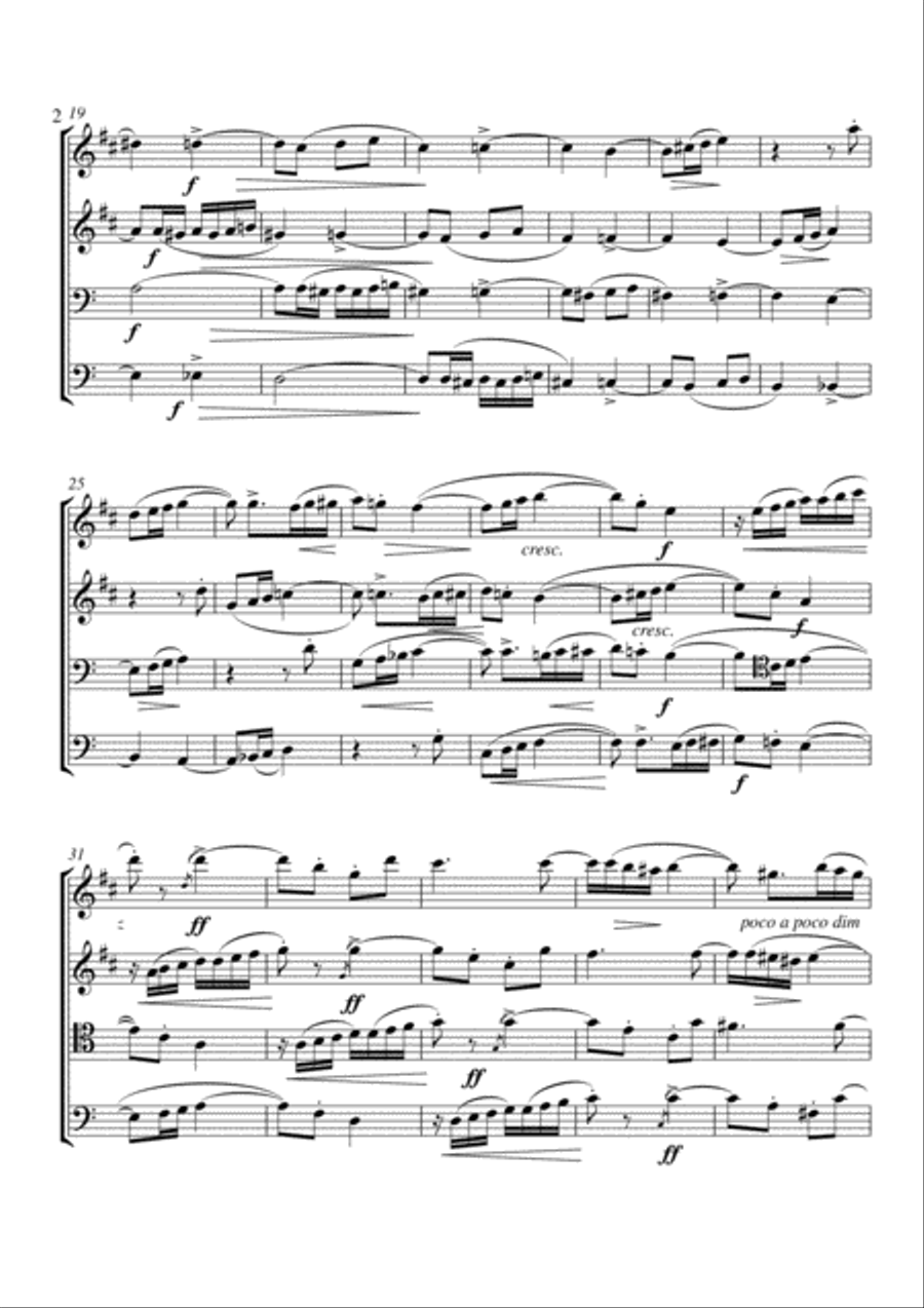Canon from Gradus Ad Parnassum Woodwind Quartet scores gallery preview page 2