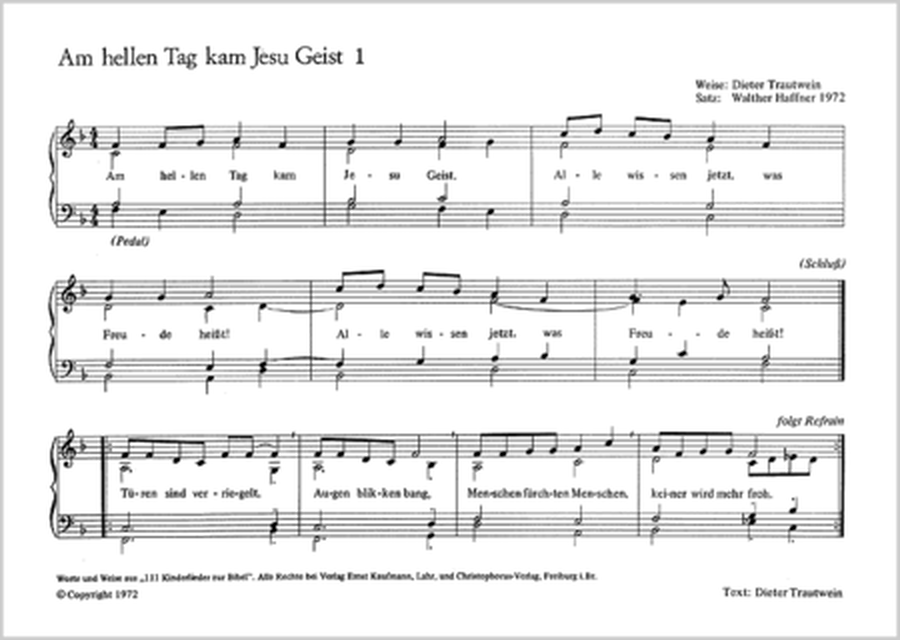 Liederheft 72: Orgel-Begleitsatze