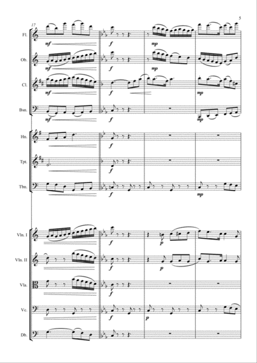 Meadow Waltz - N. Cossins (Original Orchestral Composition) Chamber Orchestra scores gallery preview page 5