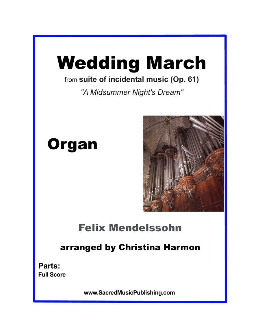 Mendelssohn - Wedding March - Organ Organ Solo scores gallery preview page 1