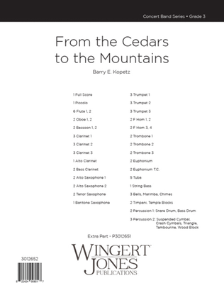 From The Cedars To The Mountain - Full Score