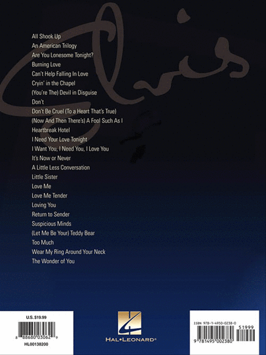 Elvis Presley - Original Keys for Singers Piano, Vocal scores gallery preview page 2