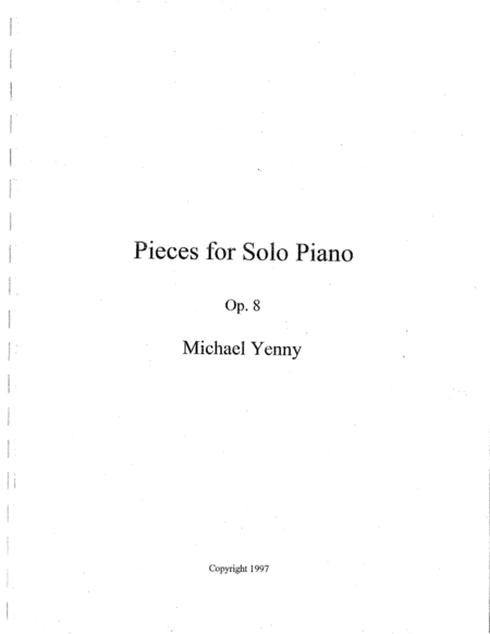 13 Pieces for Piano, op. 8 image number null