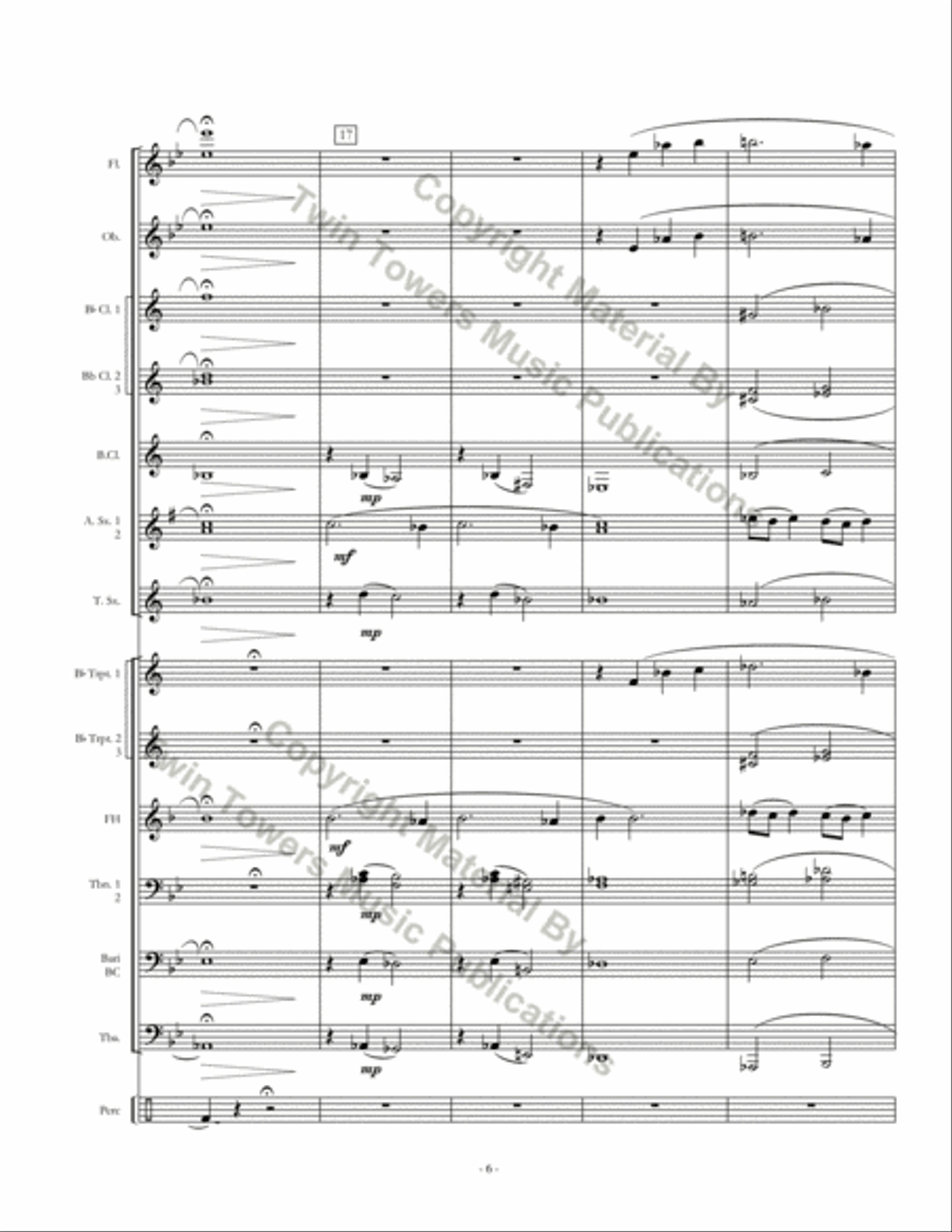 Elegy Elegy Concert Band scores gallery preview page 7