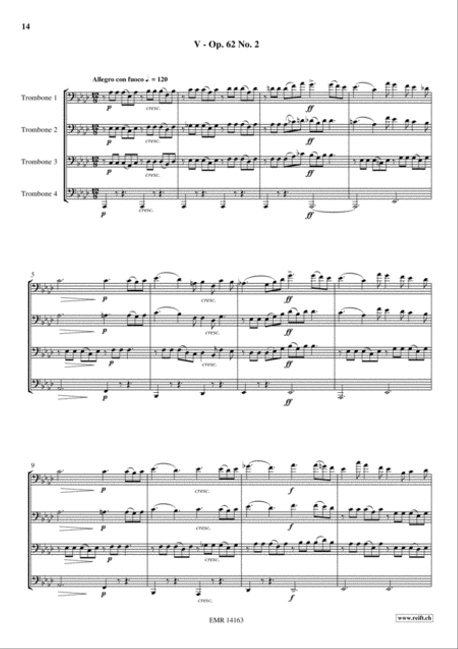 Songs Without Words Songs Without Words Trombone Quartet scores gallery preview page 8