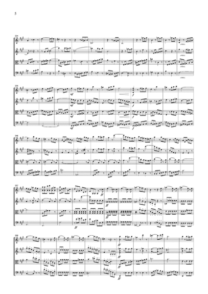 Mendelssohn Symphony No.4 1st mvt, for string quartet, CM205 image number null