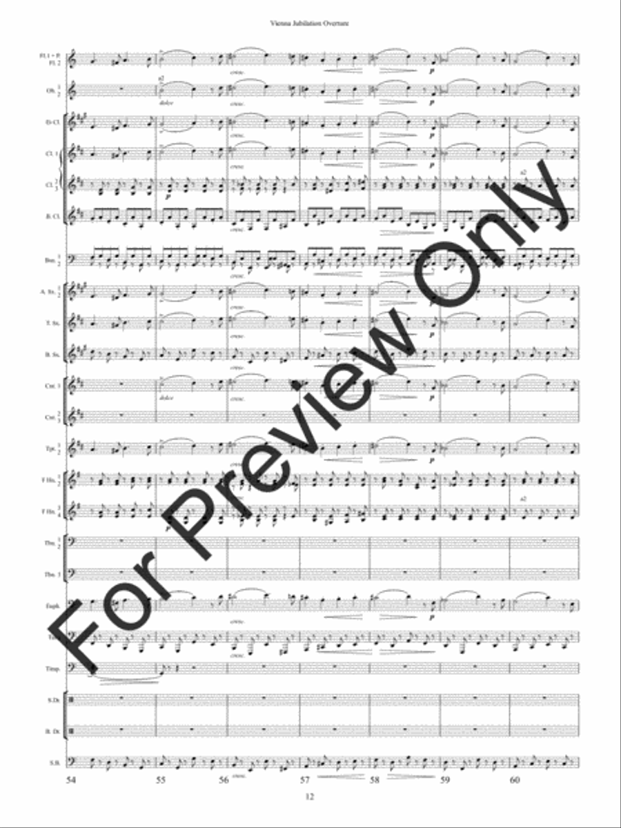 Vienna Jubilation Overture (Score) Concert Band scores gallery preview page 15