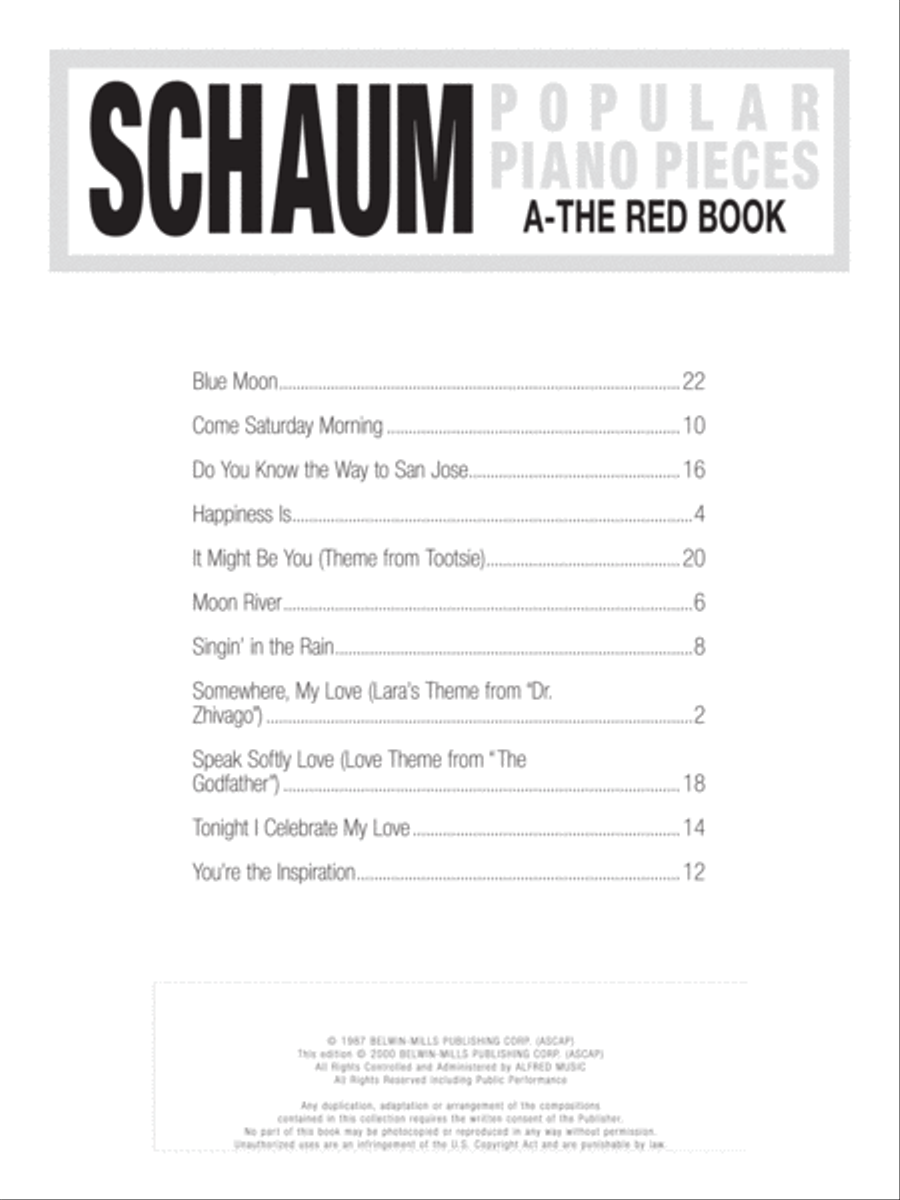 John W. Schaum Popular Piano Pieces Piano Method scores gallery preview page 2