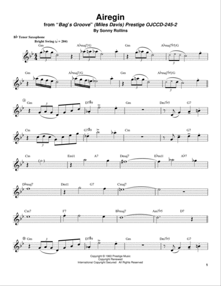 Airegin Airegin School and Community scores gallery preview page 1