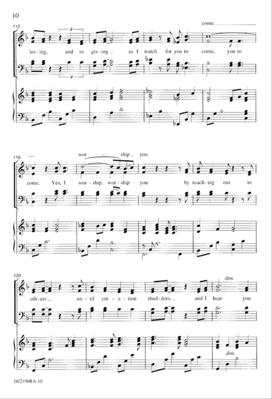 I Worship You 4-Part scores gallery preview page 10
