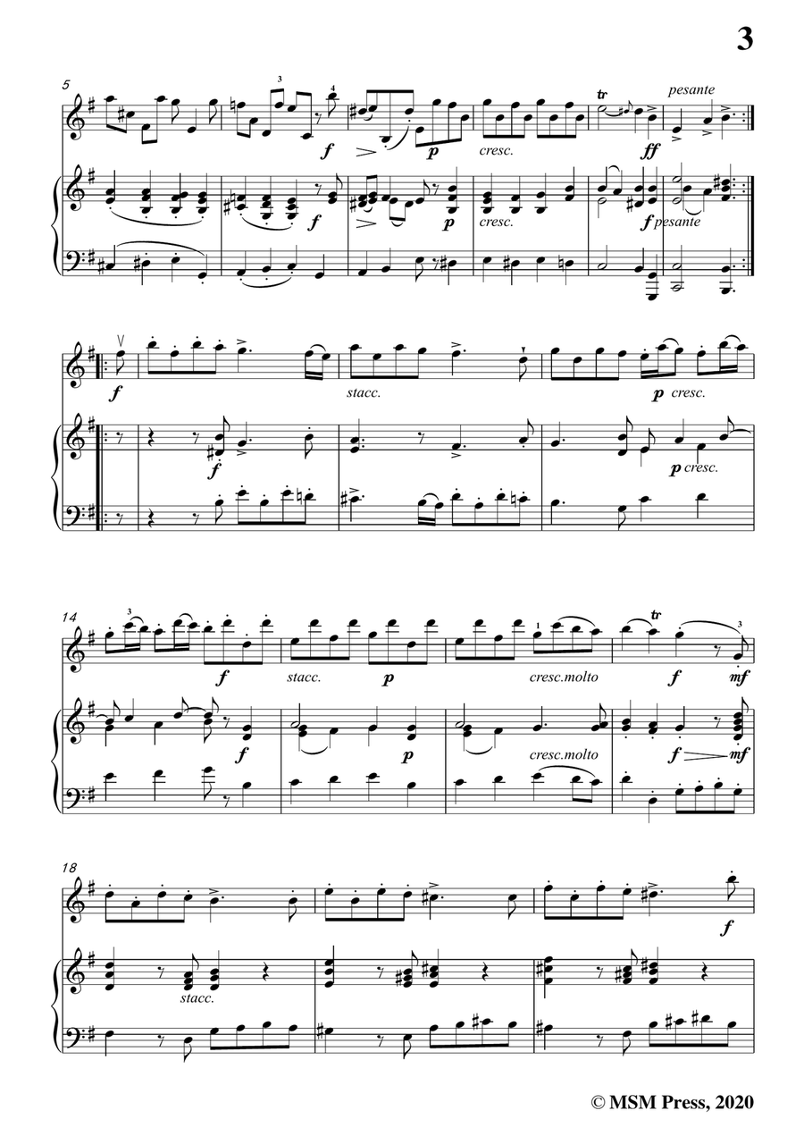 Corelli-Violin Sonata No.8 in e minor,Op.5 No.8,for Vioin&Piano Violin Solo scores gallery preview page 5