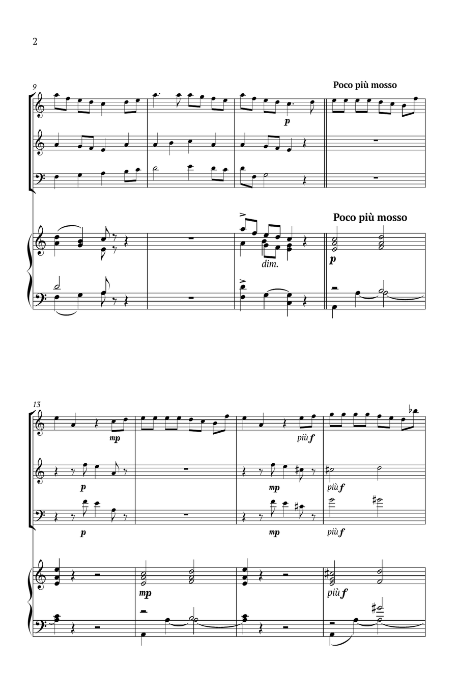 16 song for children No.2 Op.54 Small Ensemble scores gallery preview page 2