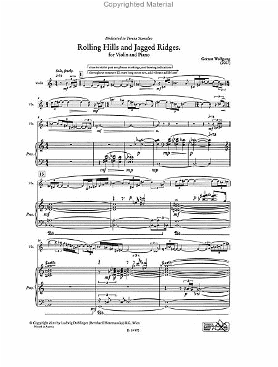 Rolling Hills & Jagged Ridges Violin Solo scores gallery preview page 2