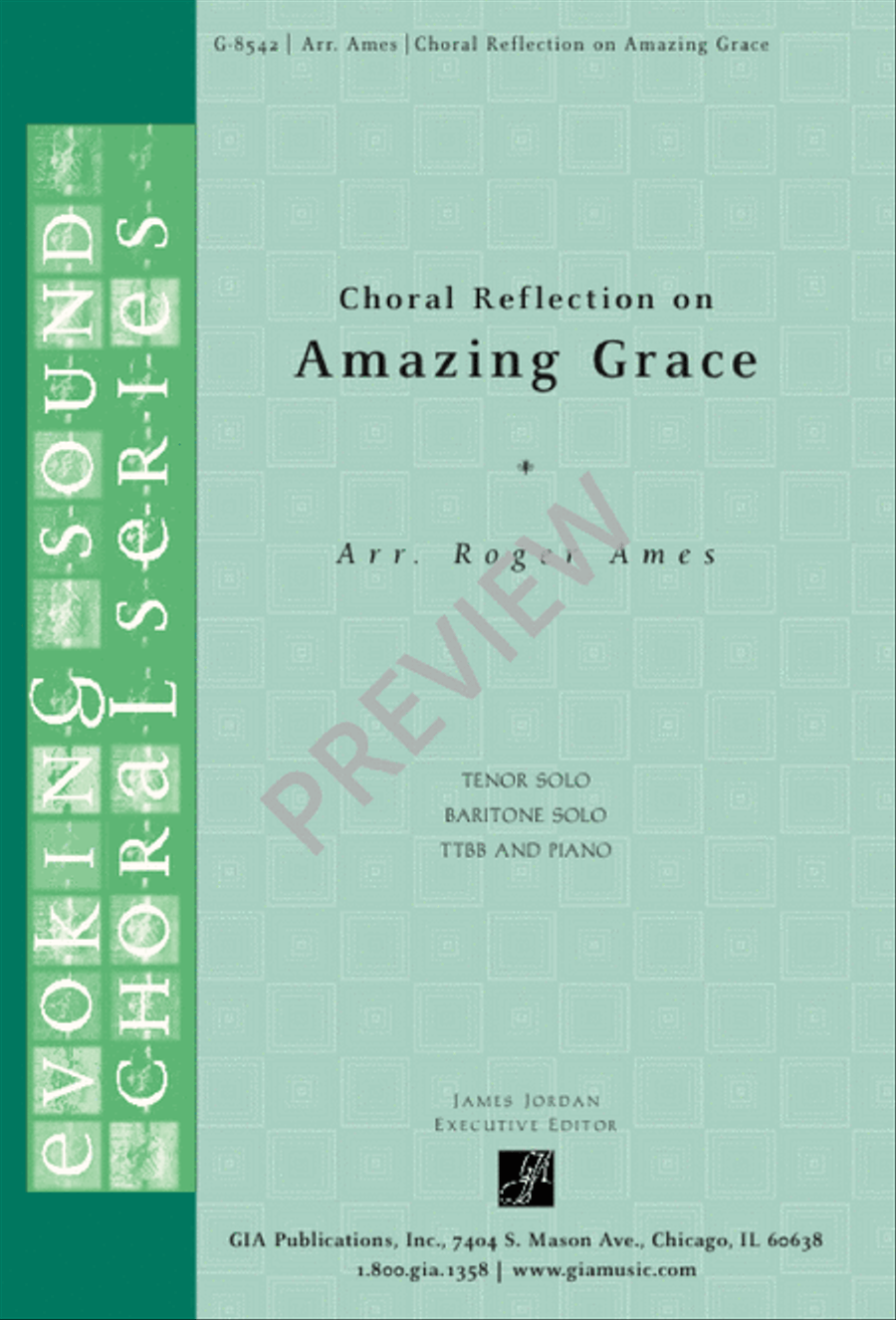 Choral Reflection on Amazing Grace - TTBB edition TTBB scores gallery preview page 1