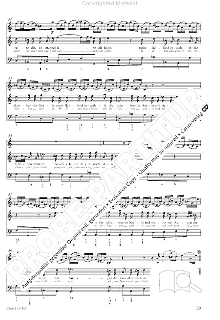 Heart and mouth and thought and action (Herz und Mund und Tat und Leben) (Herz und Mund und Tat und Leben) 4-Part scores gallery preview page 31