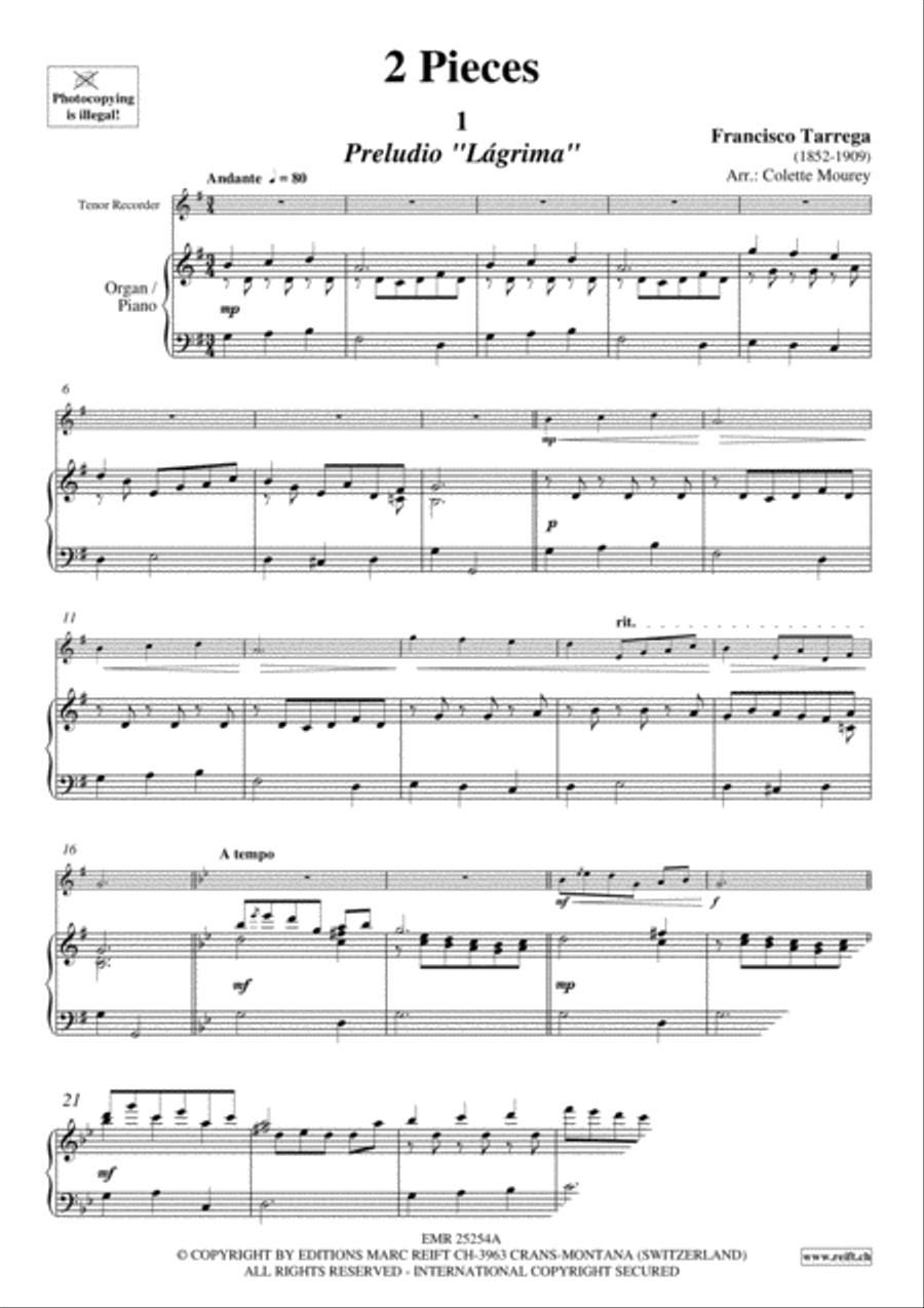 2 Pieces Tenor Recorder scores gallery preview page 3