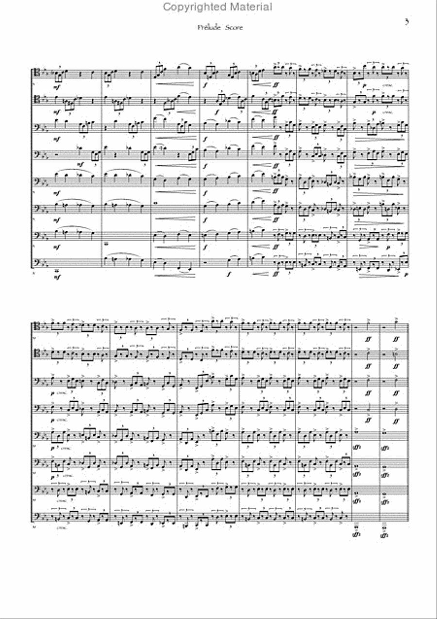 Prelude no. 8 (6 trombones tenors et 2 trombones basses) Trombone Duet scores gallery preview page 4