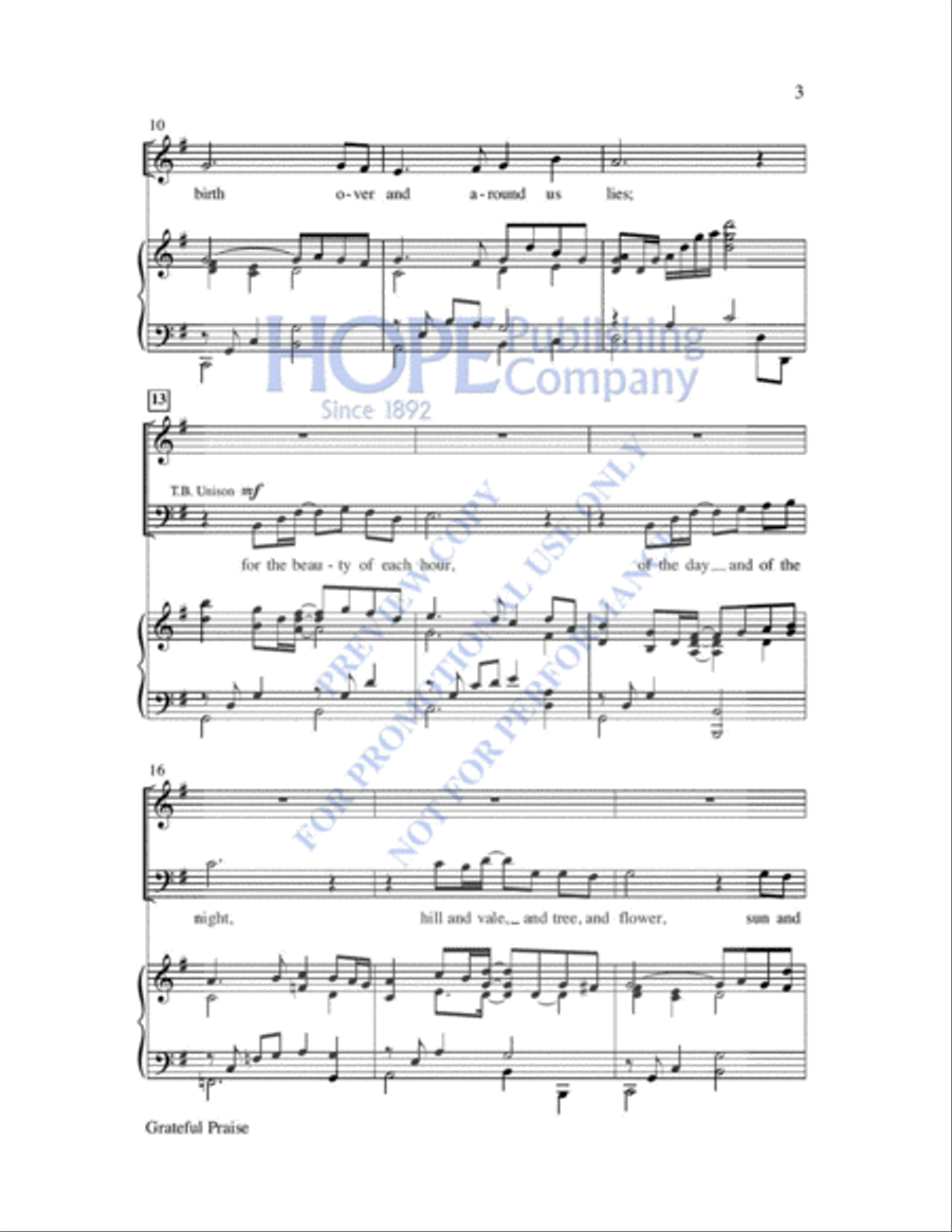 Grateful Praise 4-Part scores gallery preview page 4
