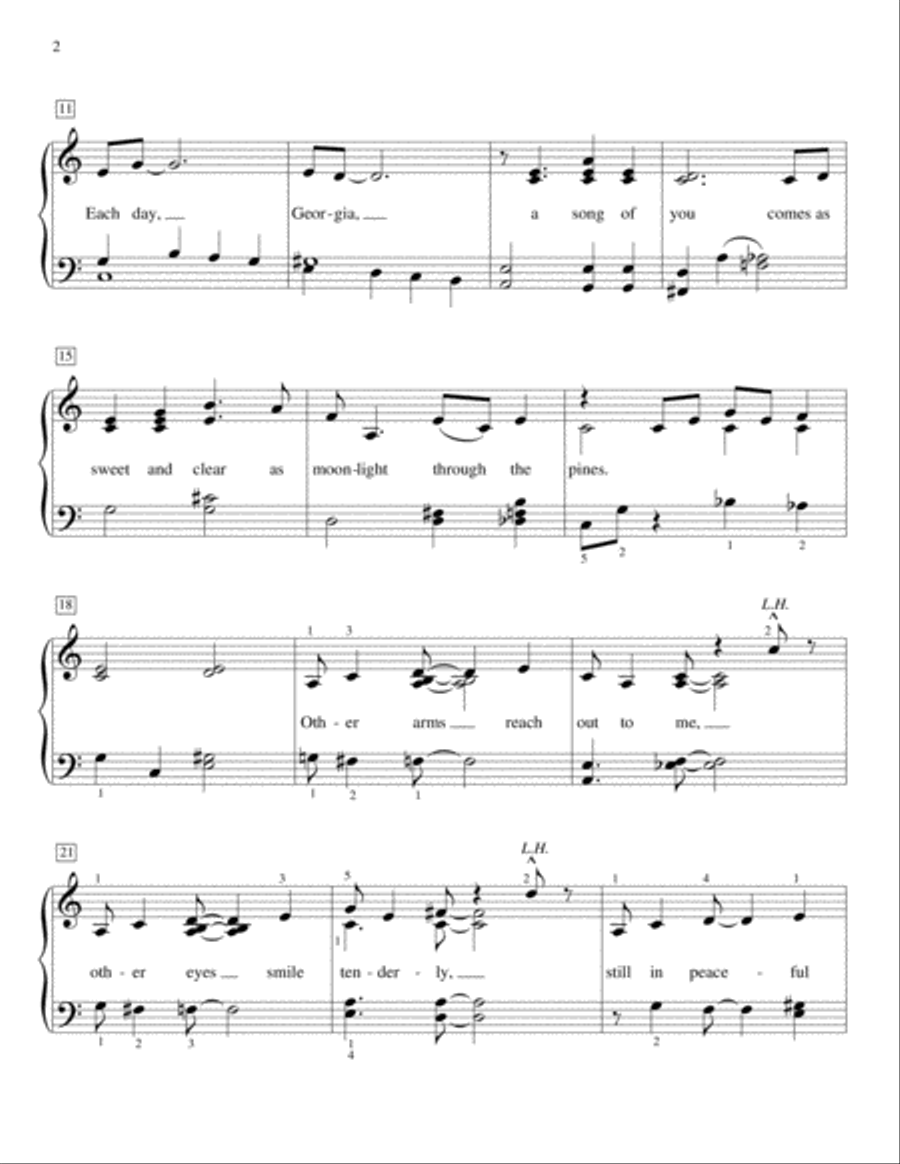 Georgia On My Mind Georgia On My Mind Piano scores gallery preview page 2