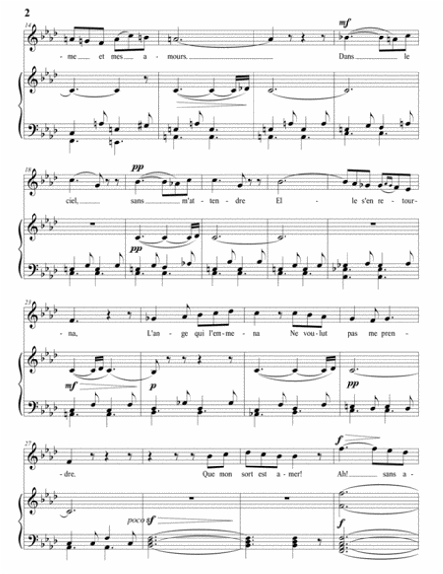BERLIOZ: Sur les lagunes, Op. 7 no. 3 (transposed to F minor) Voice scores gallery preview page 3