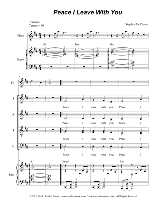 Peace I Leave With You (Tenor Solo with SATB)