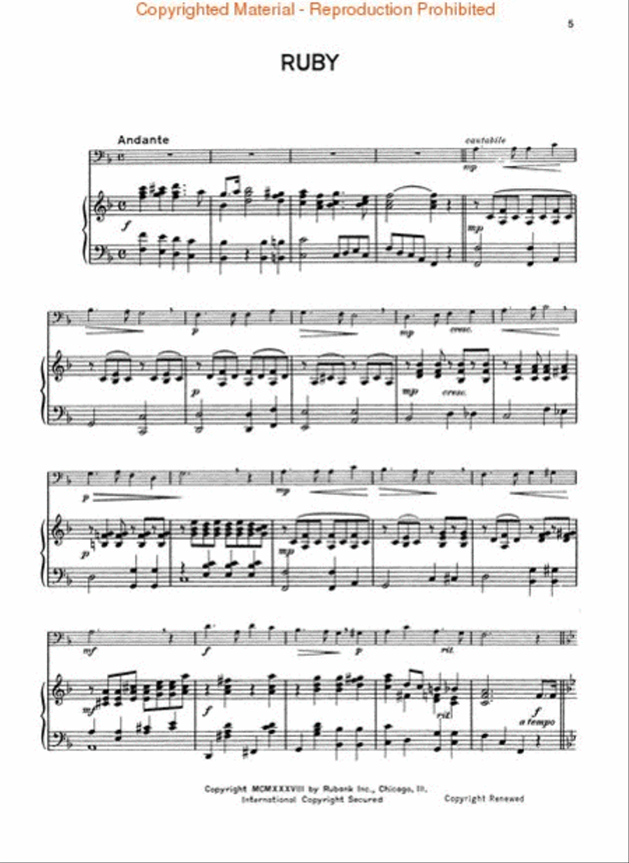 Trombone Gems Trombone Solo scores gallery preview page 2