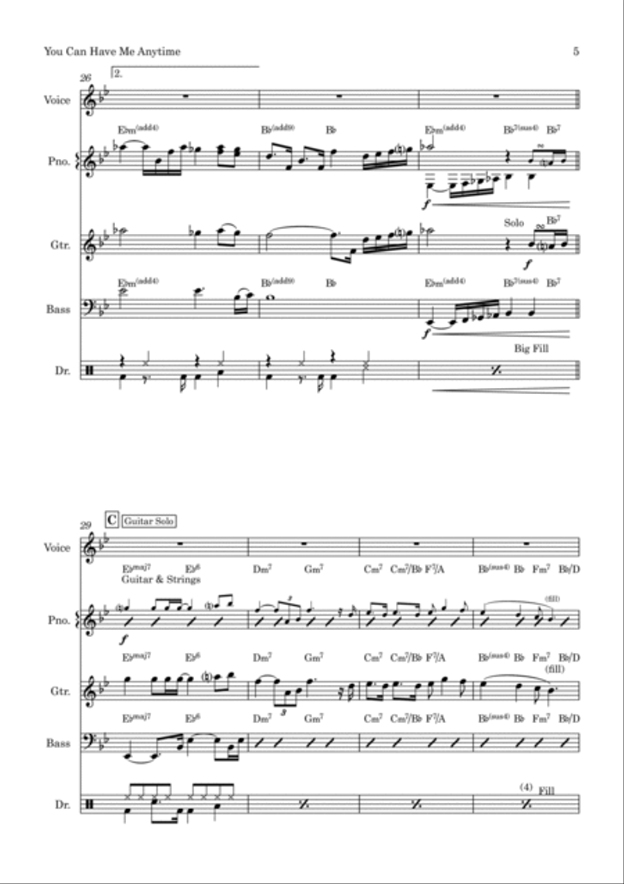 You Can Have Me Anytime Bass Guitar scores gallery preview page 5