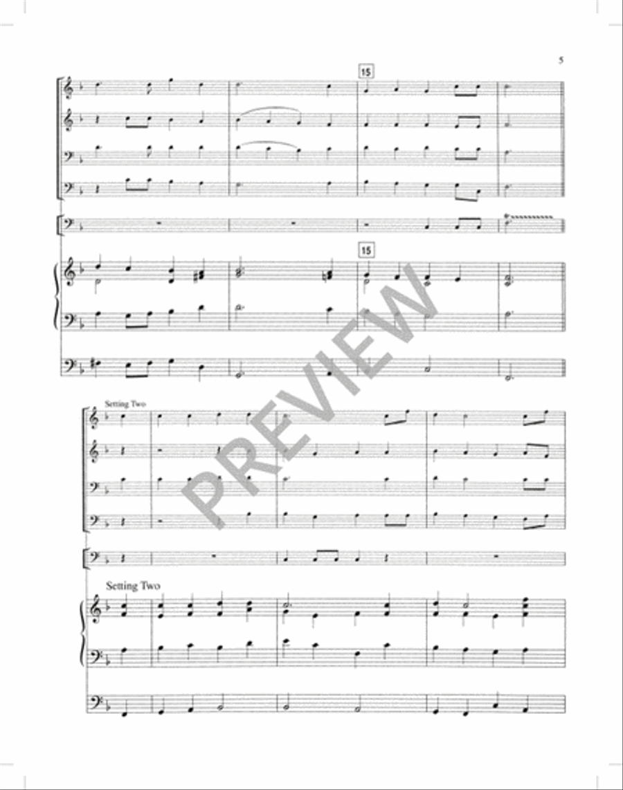 Festival Hymns for Organ, Brass, and Timpani - Volume 4, General Trombone scores gallery preview page 8